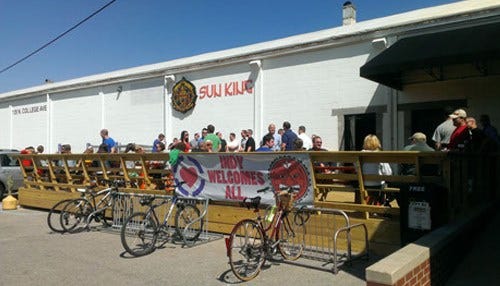 British Bikes Joining Beers at Downtown Sun King