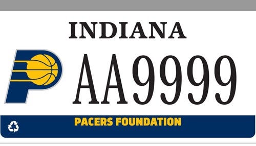 Pacers License Plates Approved