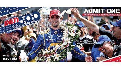 IMS, Rossi Unveil Indy 500 Ticket