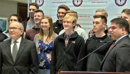 UIndy Toasts ‘One of The Big Moments’
