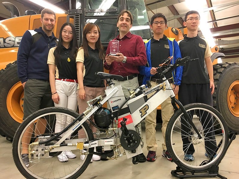 Purdue Hydraulic Bike Design Wins National Competition