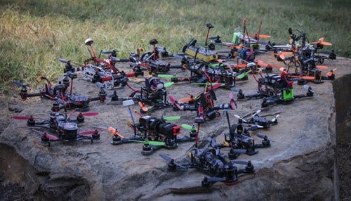 Drone Racers Converging in Muncie