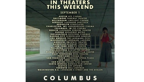 Opening Weekend For ‘Columbus’