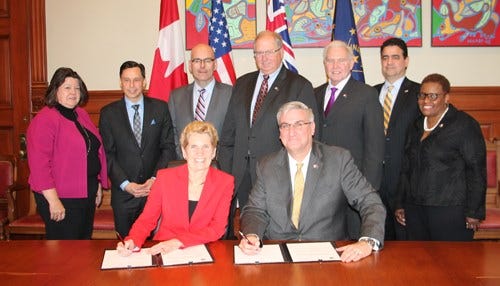Holcomb, Ontario Premier Boost Economic Ties