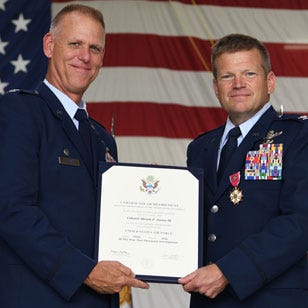Grissom Vice Commander Retires
