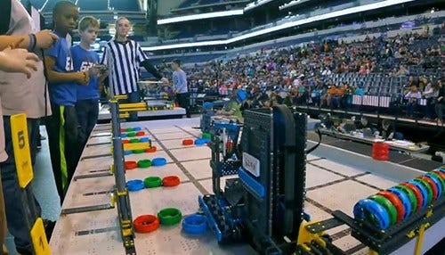 Hoosier Robotics Teams to Battle at Lucas Oil Stadium