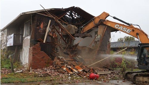 Demolition Begins at Blighted Indy Apartment Complex