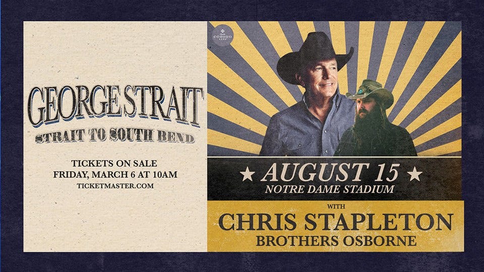 Country Star George Strait to Perform at Notre Dame