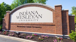 Indiana Wesleyan University Sign