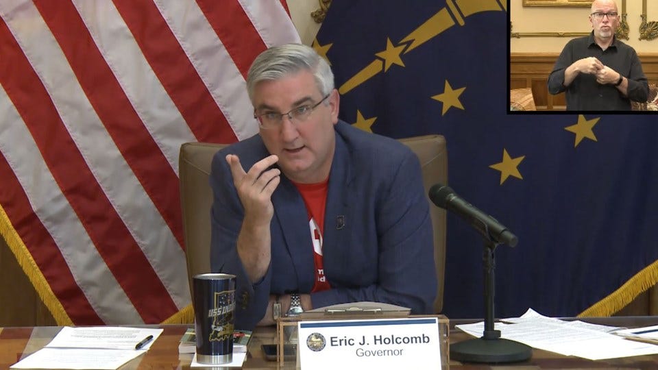 Holcomb: State ‘Moving in Right Direction’ on COVID