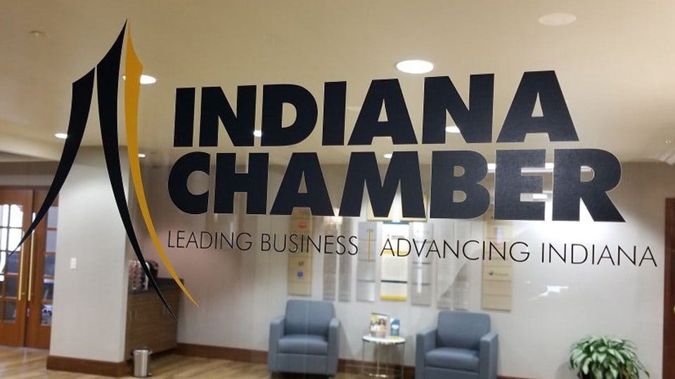 Indiana Chamber of Commerce Sign