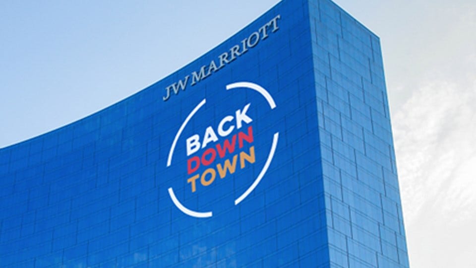 ‘Back Downtown’ Graphic Going Up at JW Marriott