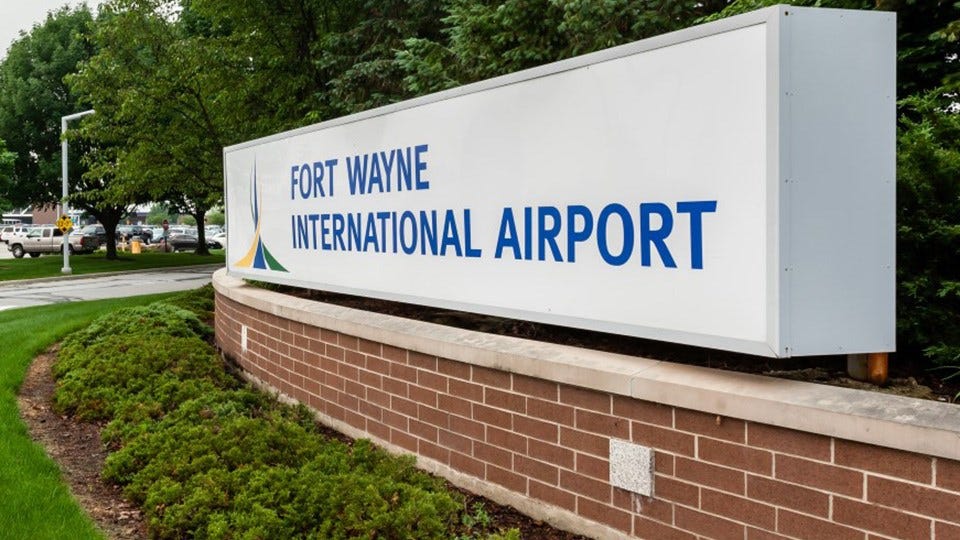 Fort Wayne International Airport Sign Large