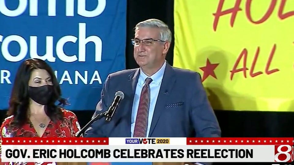 Holcomb Wins Reelection, 5th District Race Not Yet Called