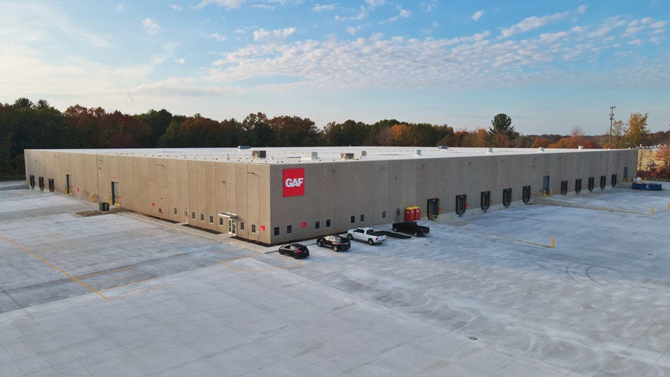 GAF Materials Finishes Michigan City Warehouse