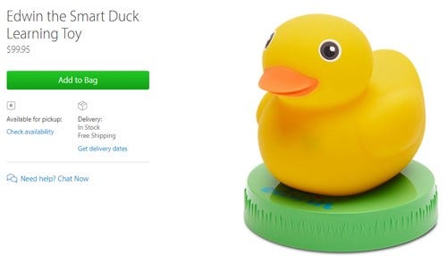 Apple Stores to Carry Edwin The Duck
