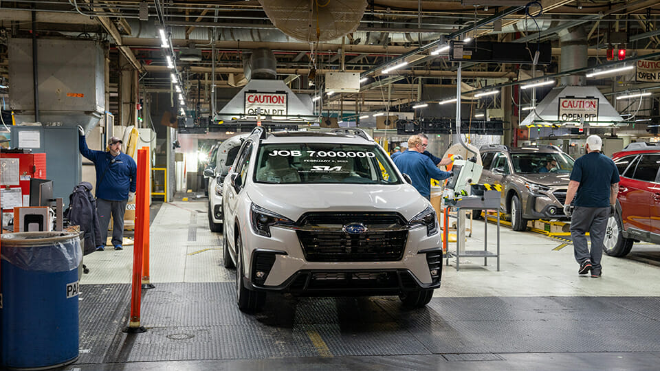 Subaru plant hits production milestone
